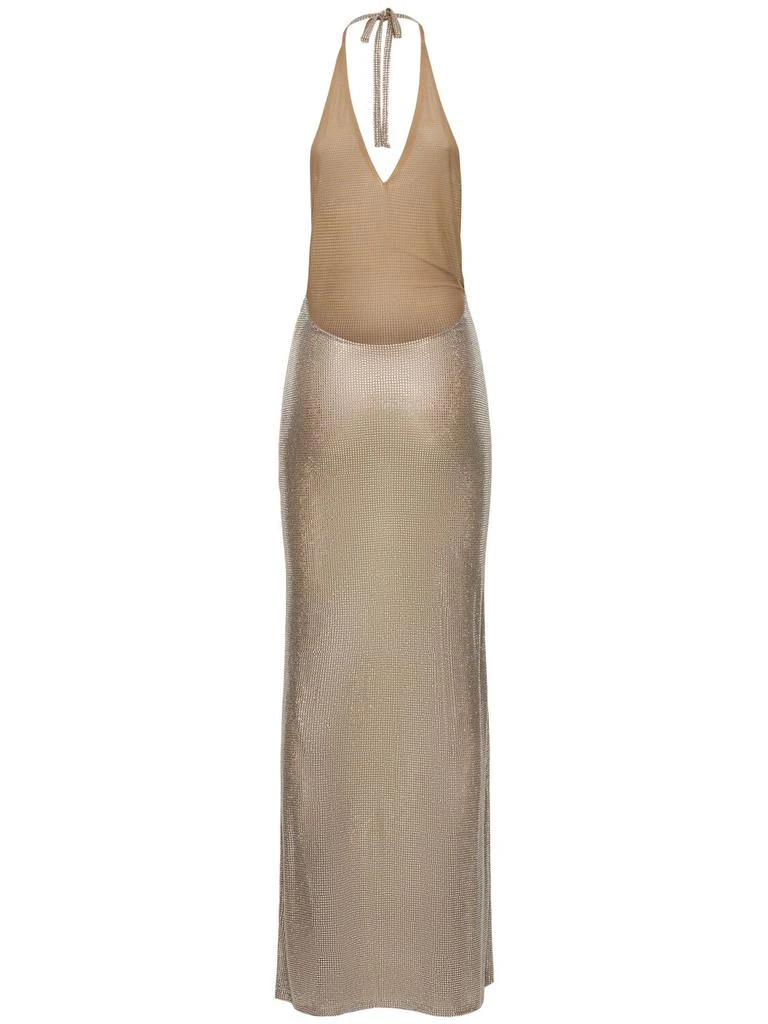 GIUSEPPE DI MORABITO Embellished Halter Neck Long Dress 4