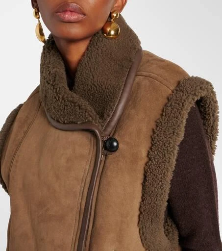 Isabel Marant Alime shearling-trimmed suede vest 5