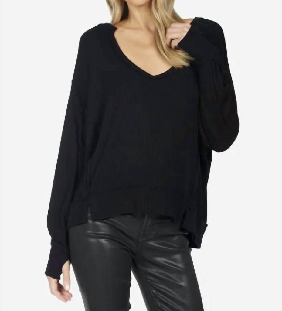 Michael Lauren Michael Lauren - Spence Oversized V- Neck Pullover