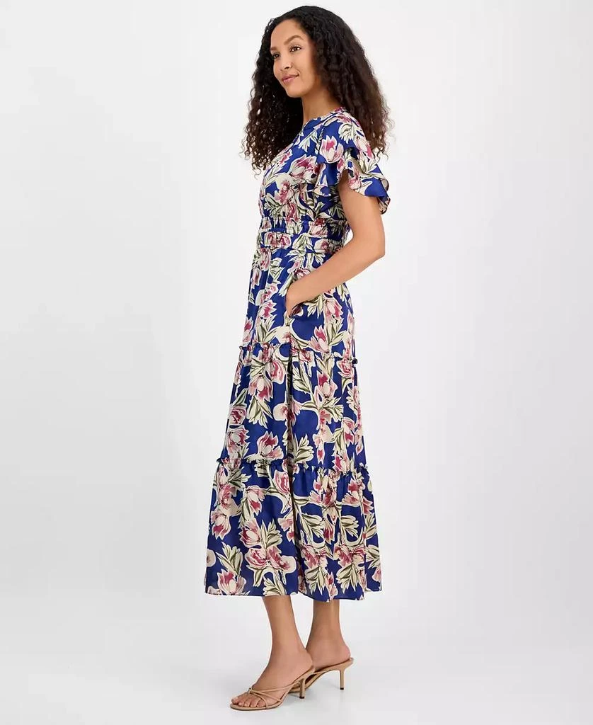 julia jordan Women's Printed Tiered-Short-Sleeve Dress 5