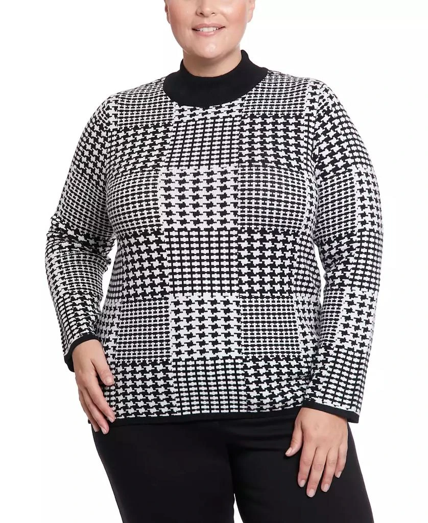 Joseph A Plus Size Long Sleeve Mock Neck Sweater 1