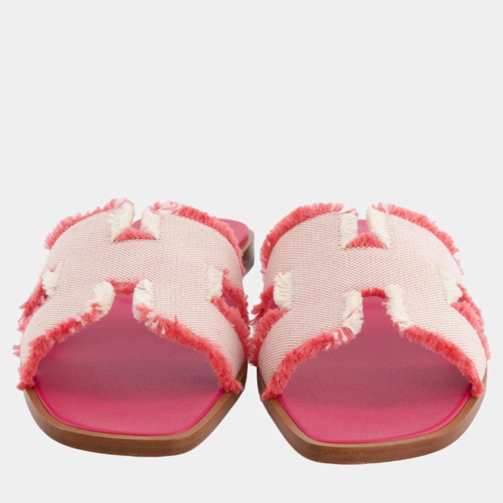 Hermes Hermes Framboise Canvas Oran Sandal Size EU 37.5 3