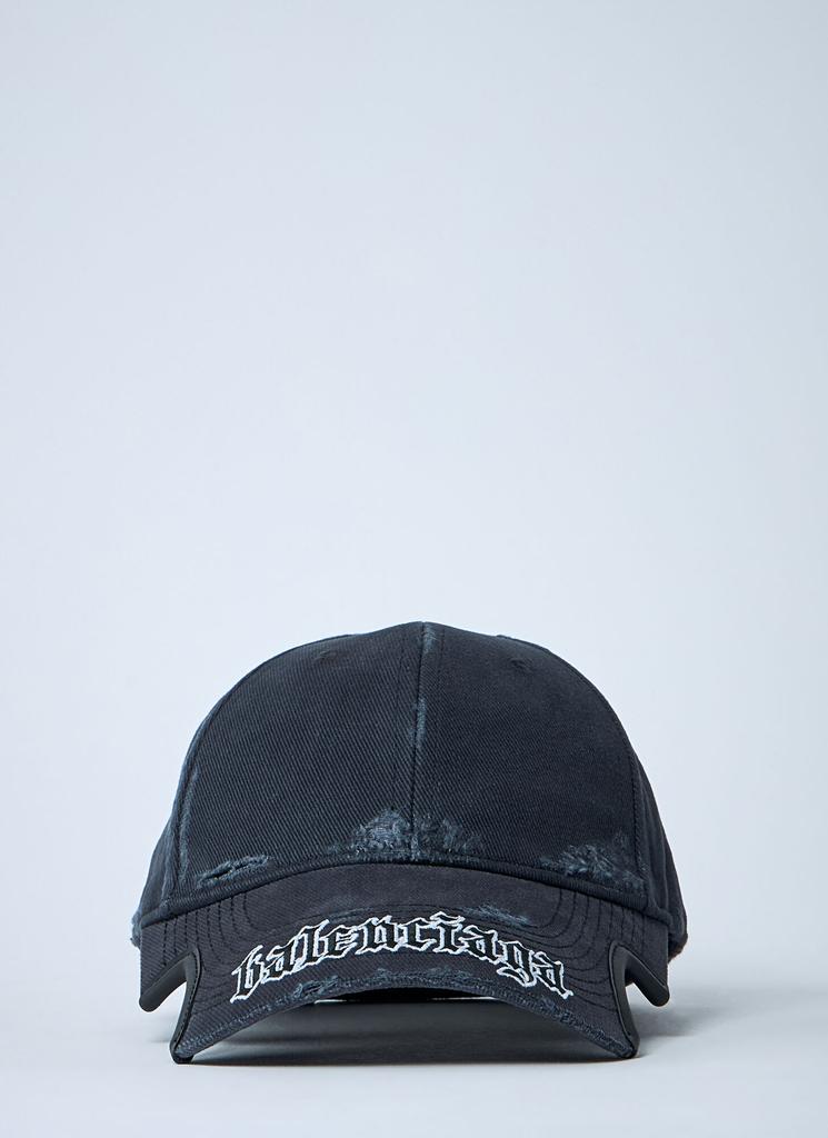 Shop Balenciaga Front Piercing Faded Cap on Sale at