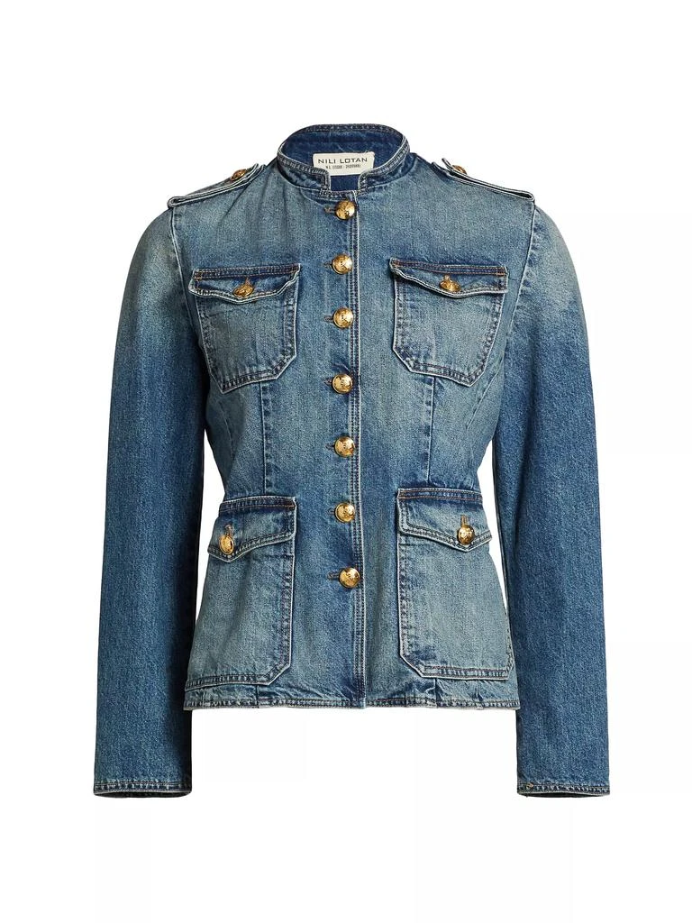 Nili Lotan Geraldine Denim Utilitarian Jacket 1