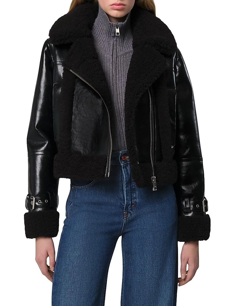 Apparis Jay Shiny Faux-Leather Jacket 1