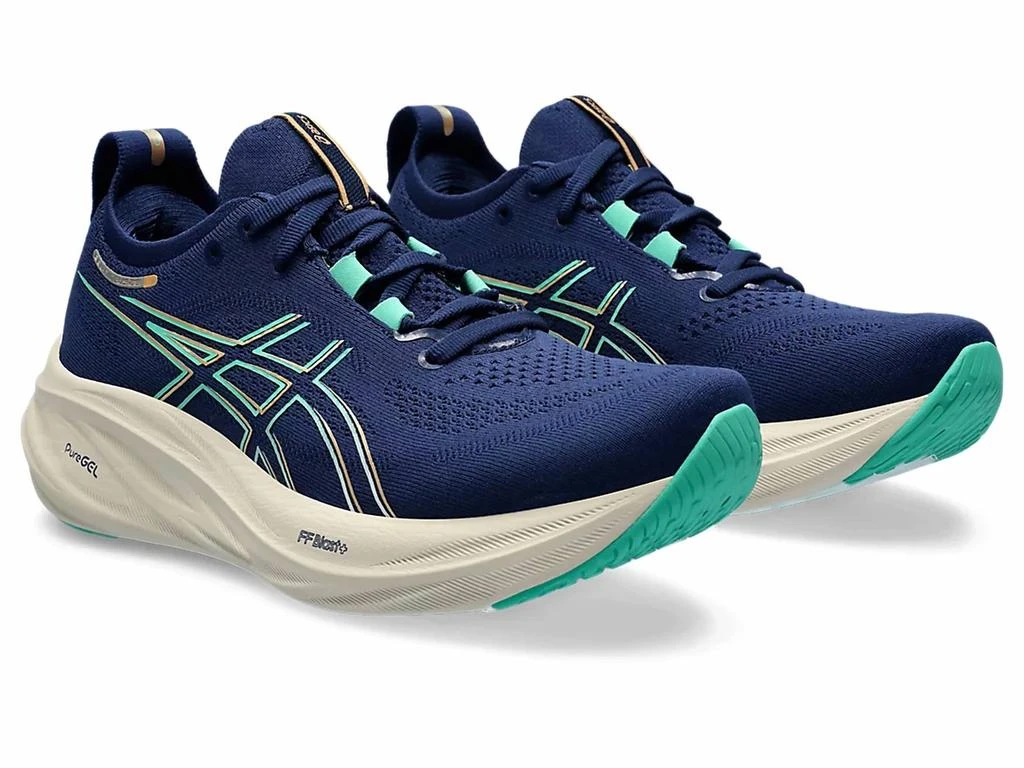 Asics Women's Gel-Nimbus 26 Running Shoes In Blue Expanse/aurora Green 1