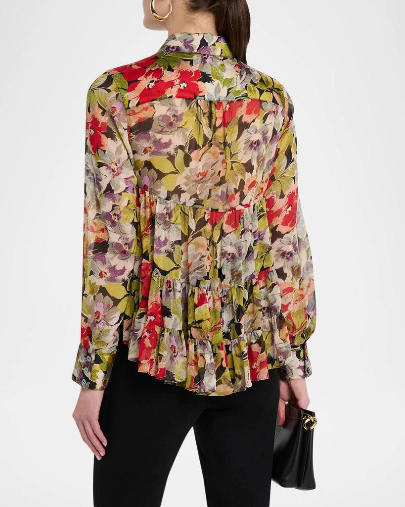 Cinq a Sept Dare Long-Sleeve Canyon Bloom Top 3