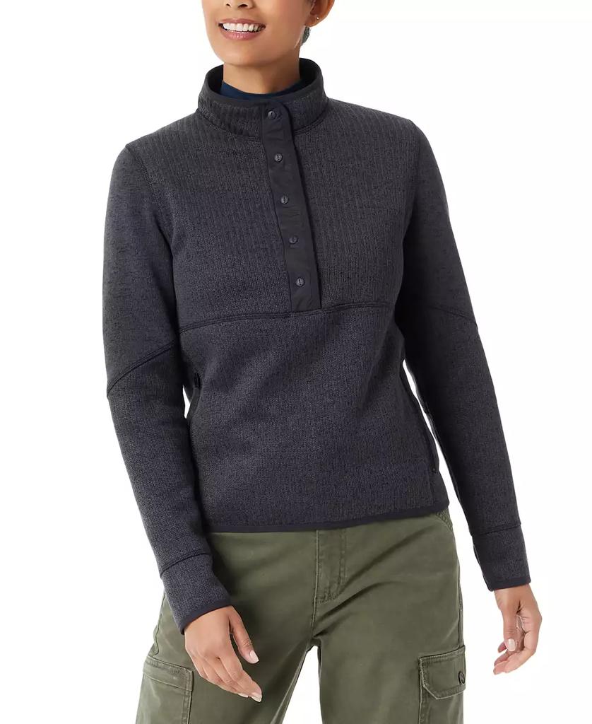 BASS OUTDOOR Women's Mixed-Media Mock-Neck Sweatshirt