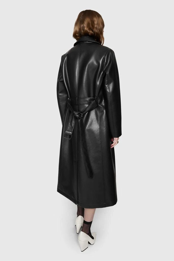 Rebecca Minkoff Belted Vegan Leather Trench 3