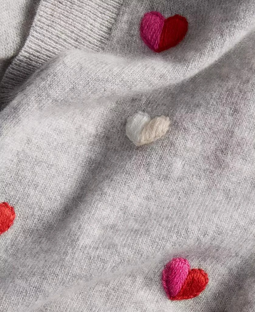 Charter Club Women's Cashmere Heart-Embroidered Long Open Cardigan, Created for Macy's 4