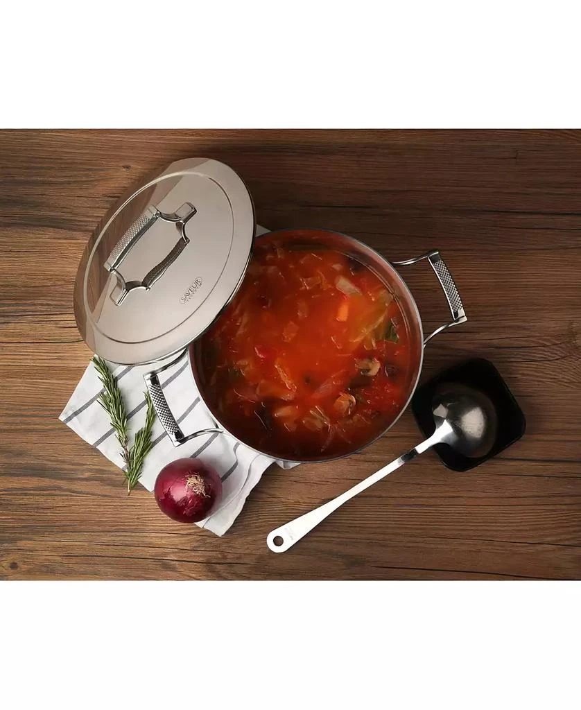 SAVEUR SELECTS Voyage Series Tri-Ply Stainless Steel 6-Qt. Stockpot 3