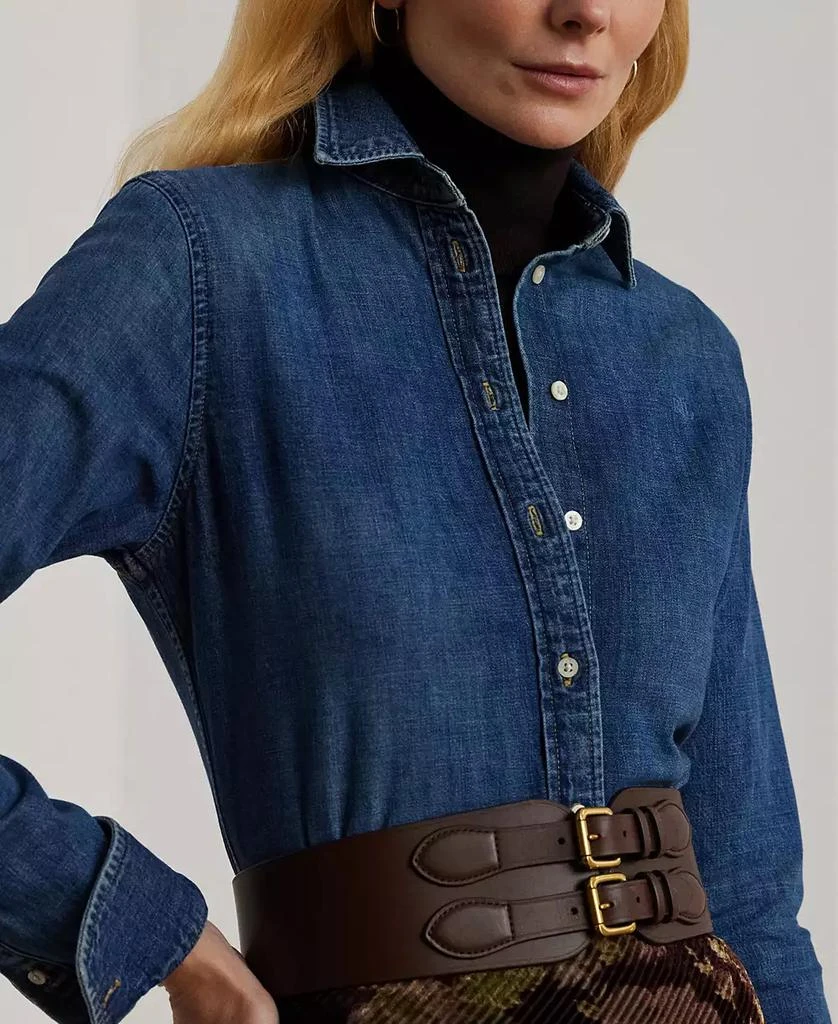 Ralph Lauren Women's Straight-Fit Denim Shirt 3