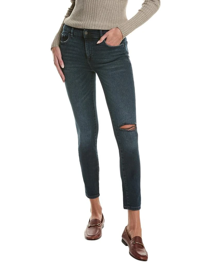 DL1961 Florence Skinny Dark Creek Busted Mid-Rise Instasculpt Ankle Cut Jean 1