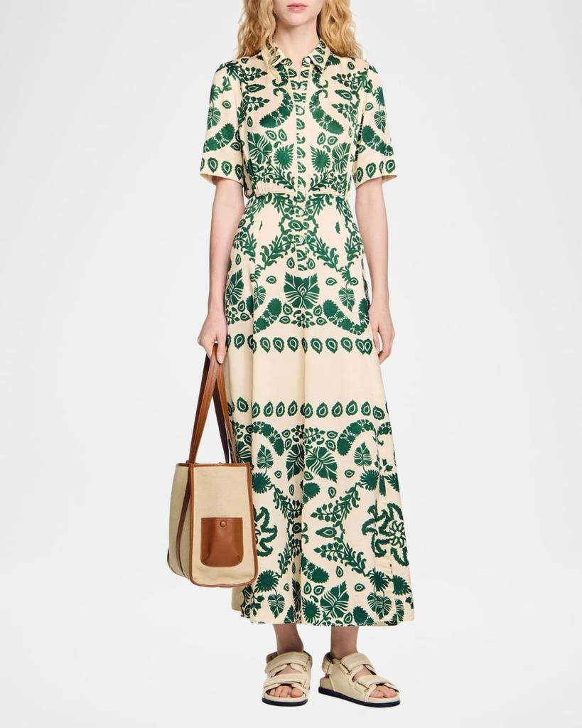 Sandro Lavandou Maxi Shirtdress 2