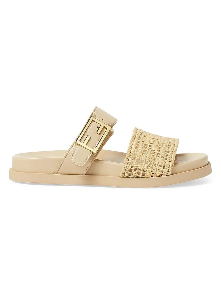 Fendi Fendi Feel Woven Double Strap Slides 1