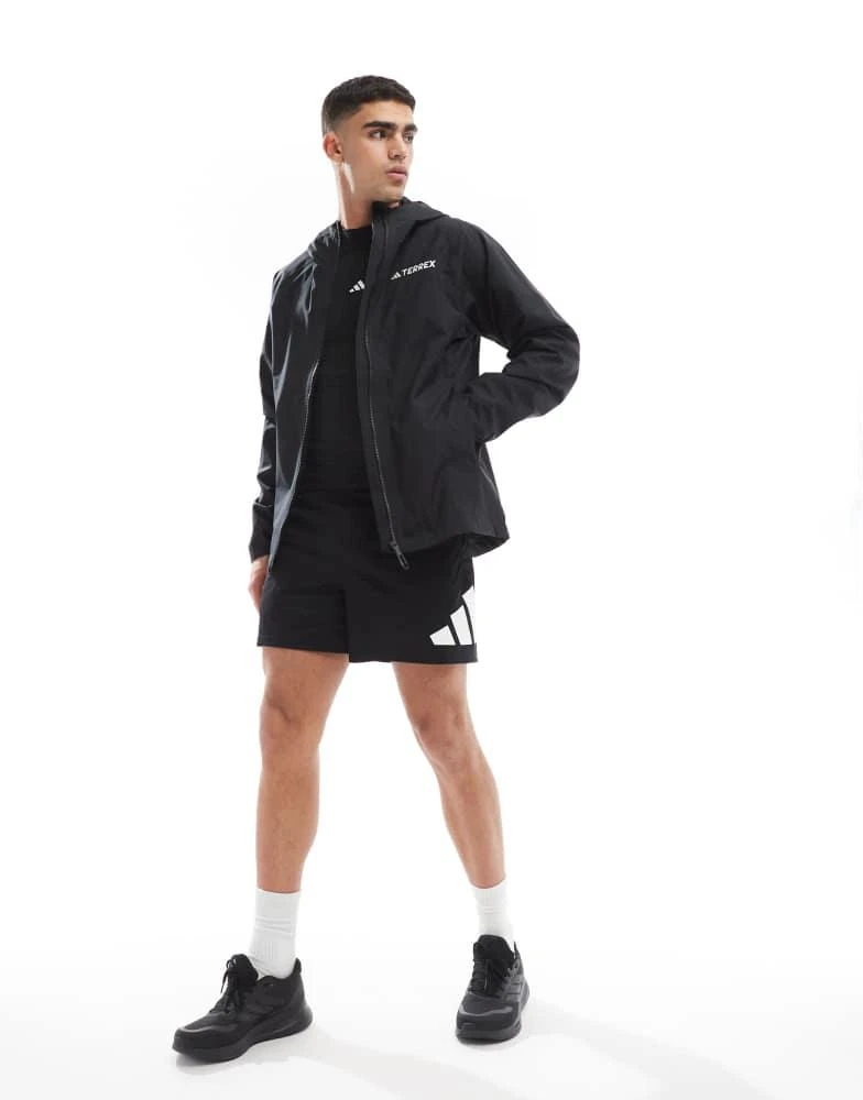 Adidas adidas Terrex outdoors waterproof jacket in black 4