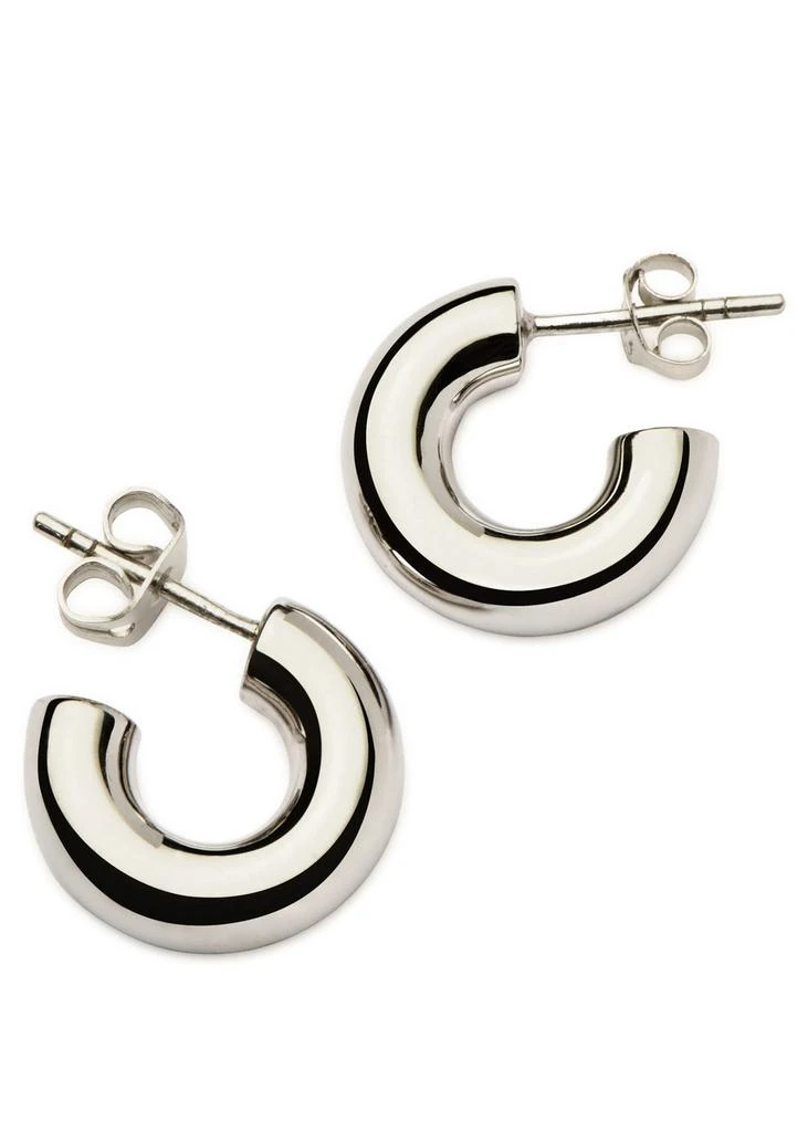 Missoma Chubby Small sterling silver hoop earrings 4