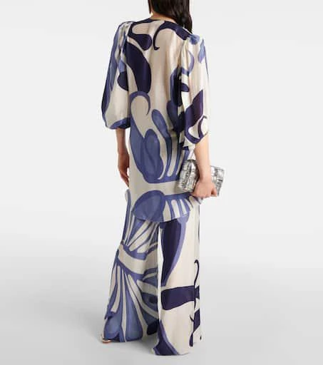 Adriana Degreas Algae printed puff-sleeve shirt 3