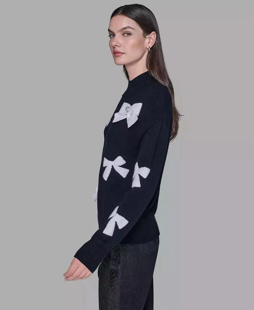 Karl Lagerfeld Paris Women's All-Over Bow Sweater 4