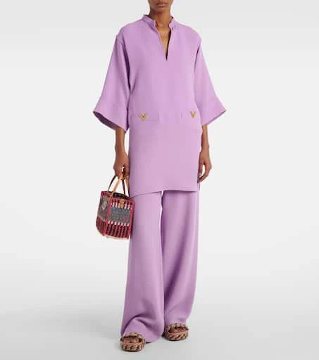 Valentino Rockstud Torchon leather-trimmed sandals 3