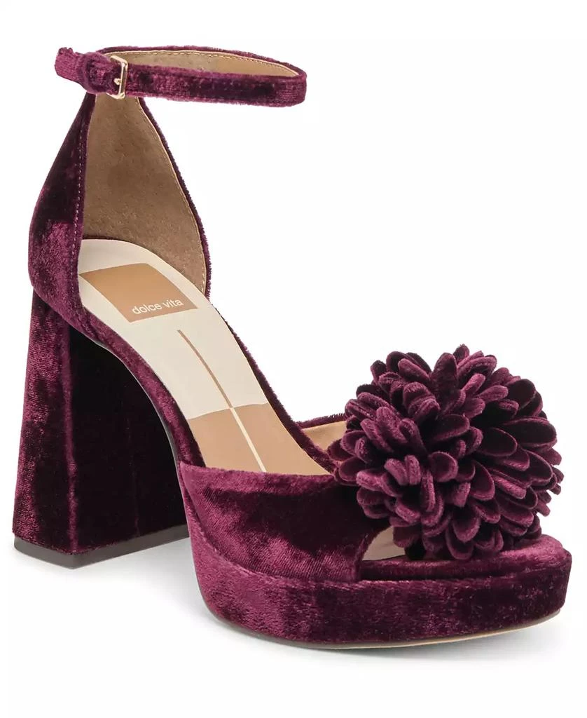 Dolce Vita Women's Perel Flower Two-Piece Platform High-Heel Dress Sandals