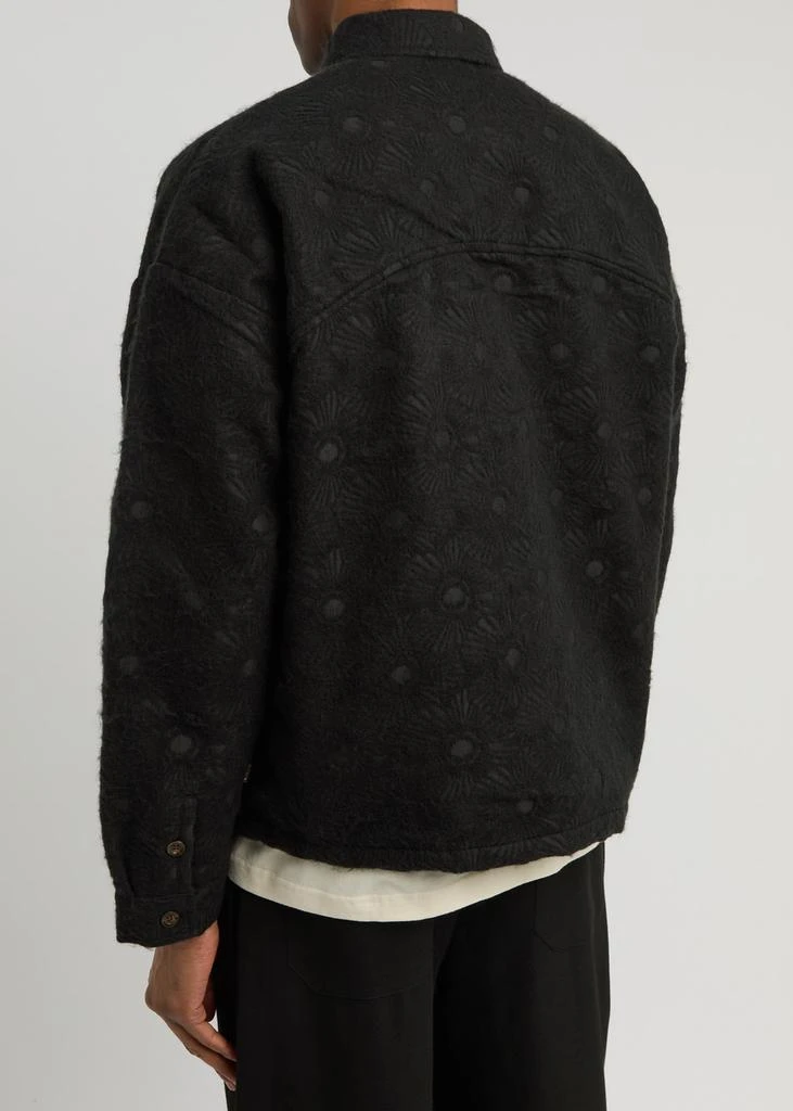 HONOR THE GIFT Floral jacquard brushed-knit overshirt 3