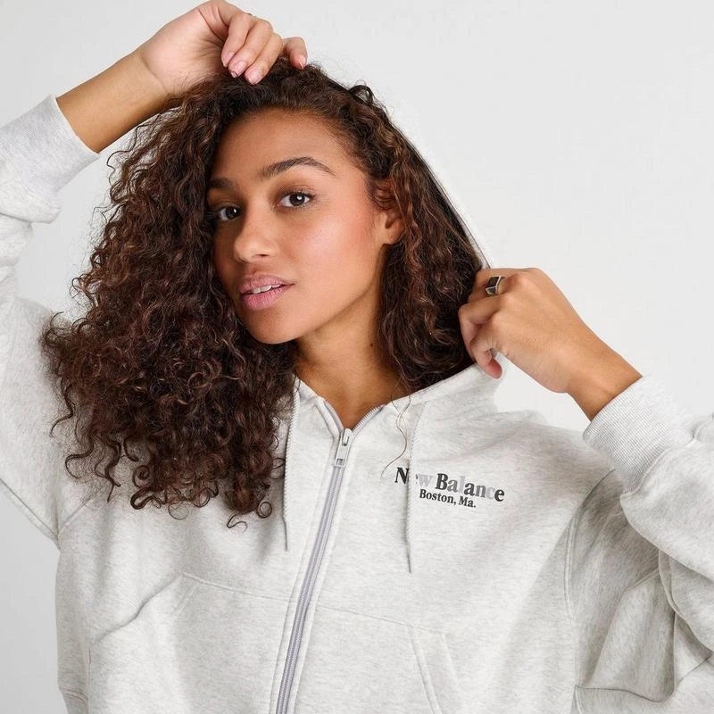 New Balance Women's New Balance Tone Crop Full-Zip Hoodie 5