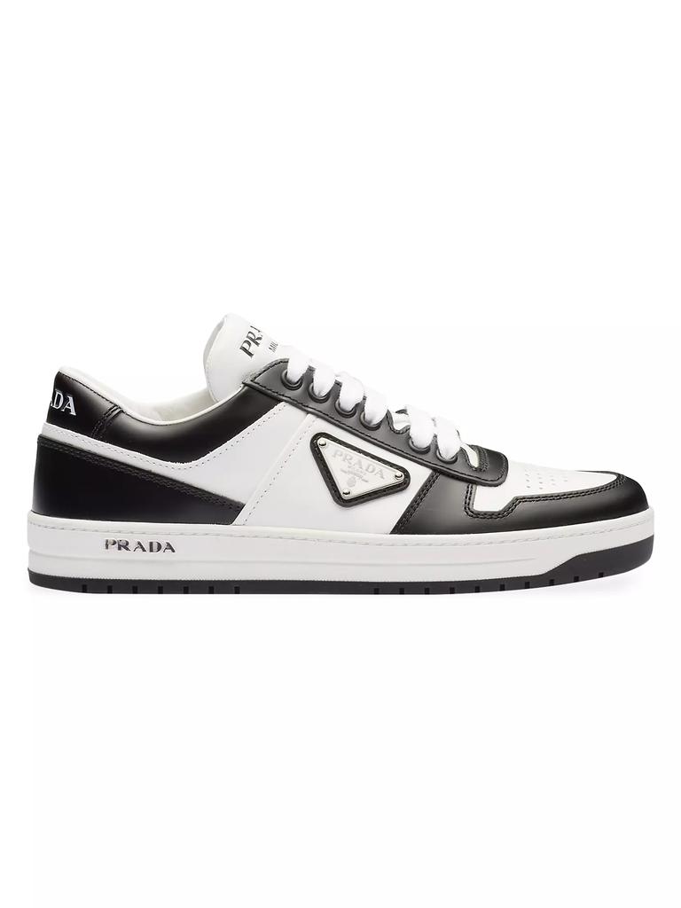 Prada Downtown Perforated Leather Sneakers