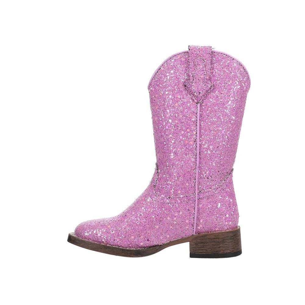 Roper Glitter Galore Square Toe Cowboy Boots (Little Kid-Big Kid) 3