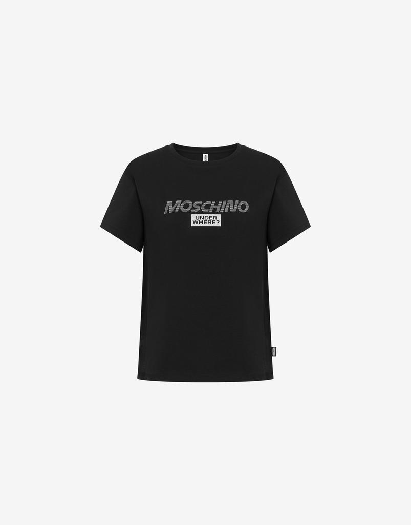 Moschino Stretch Jersey T-shirt With Mesh Logo