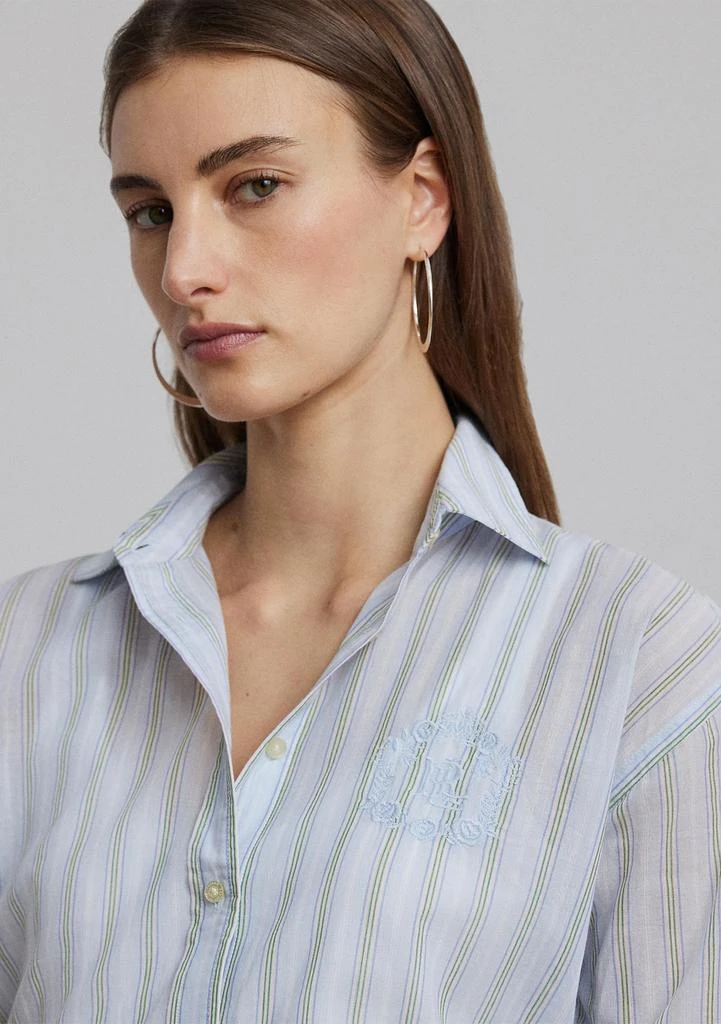 Ralph Lauren Oversize Striped Cotton Voile Shirt 3