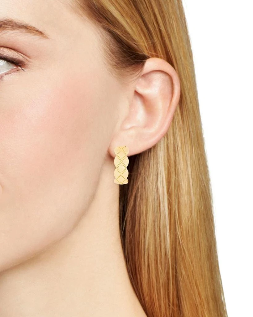 AQUA Crisscross Hoop Earrings in 16K Gold Plated - Exclusive 2