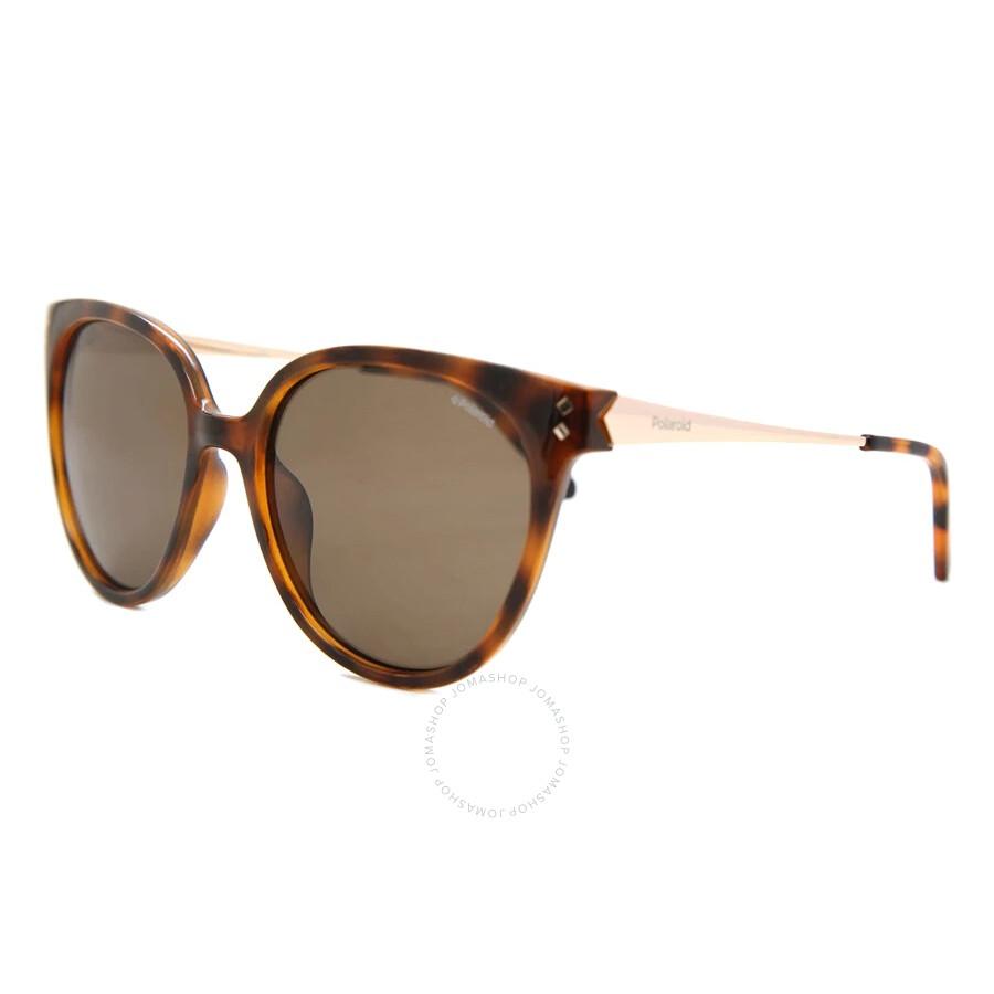 Polaroid Polarized Brown Cat Eye Ladies Sunglasses PLD 4047/S 0R8V/IG 54