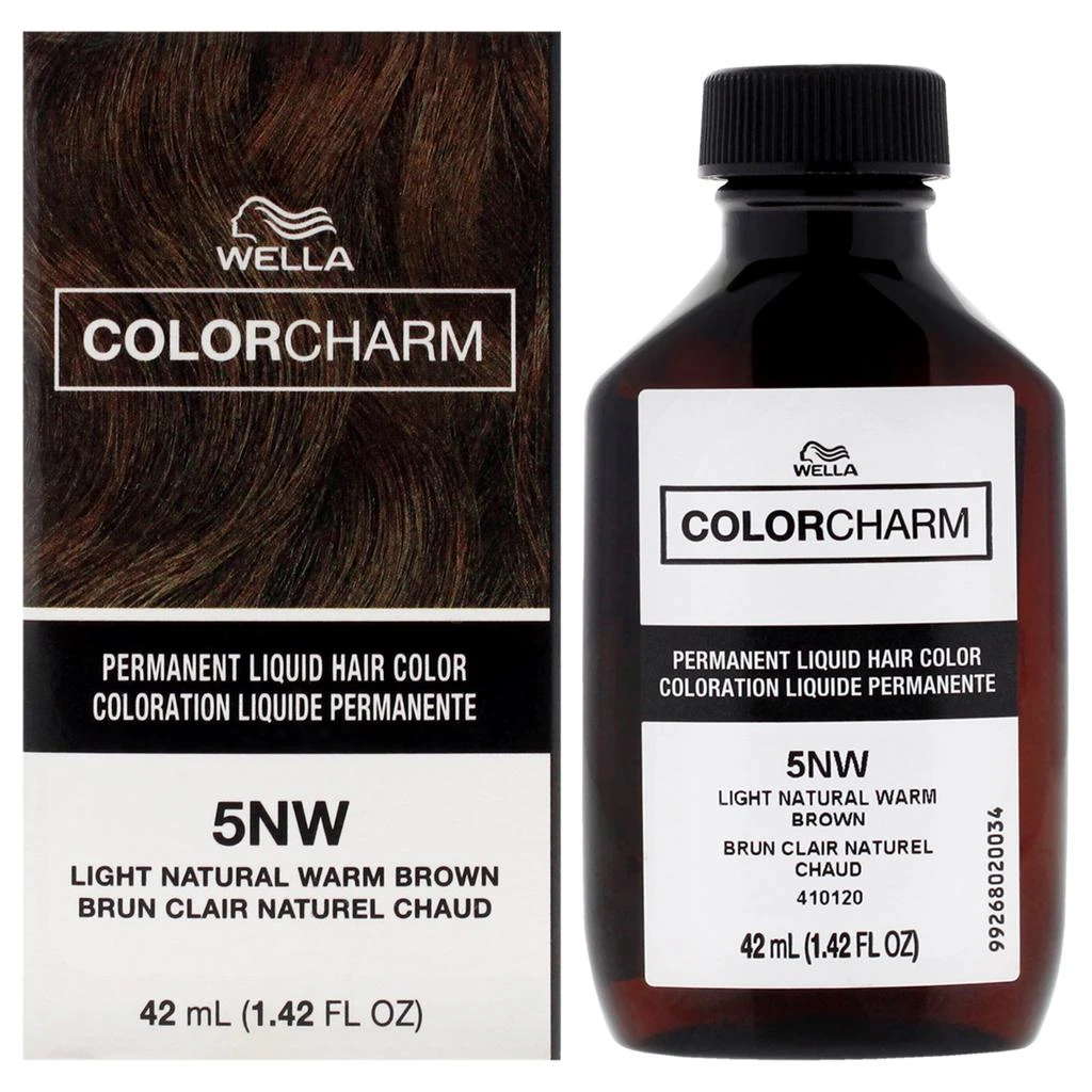Wella Color Charm Permanent Liquid Hair Color - 5NW Light Natural Warm Blonde by  for Unisex - 1.42 oz Hair Color 1