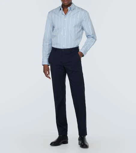 Versace Striped cotton poplin shirt 2