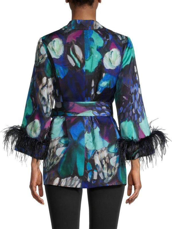 UNGARO Lily Tie-Waist Floral Jacket 2