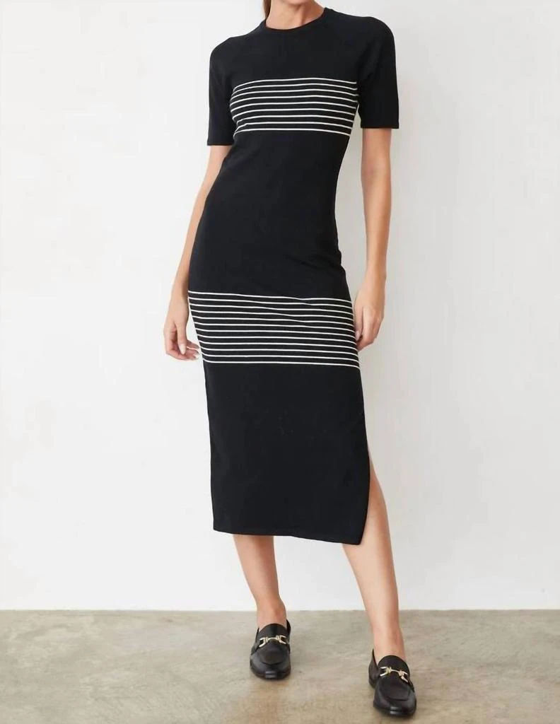 Monrow Monrow - Light Soft Knit Stripe Dress 1