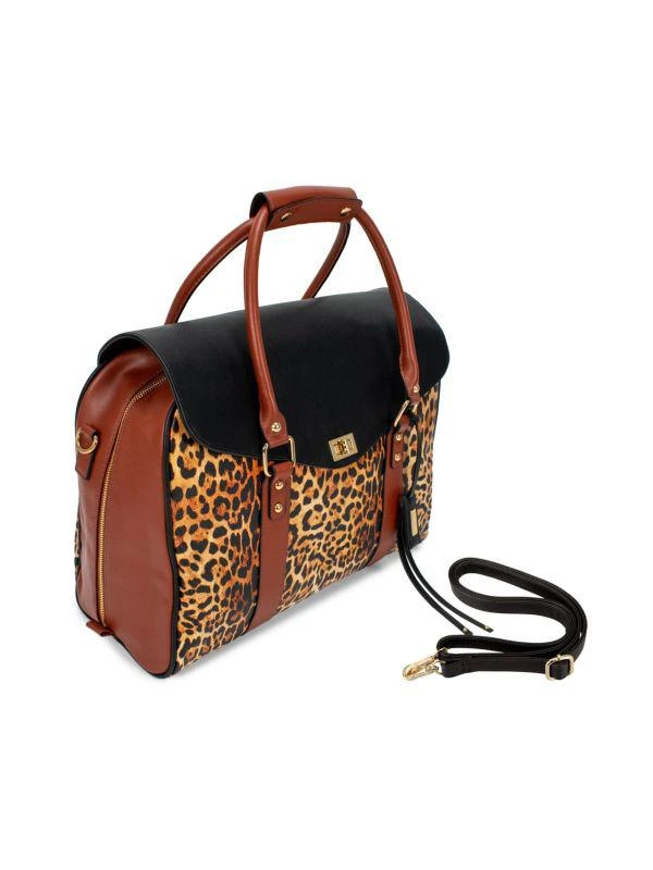 Badgley Mischka Leopard 5-Piece Logo Luggage Set 4