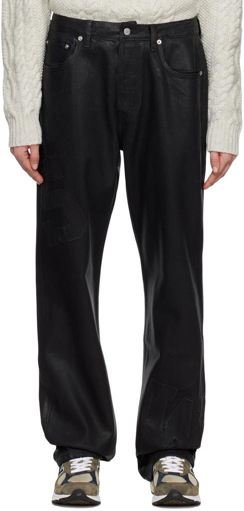 Saintwoods Black Waxed Jeans
