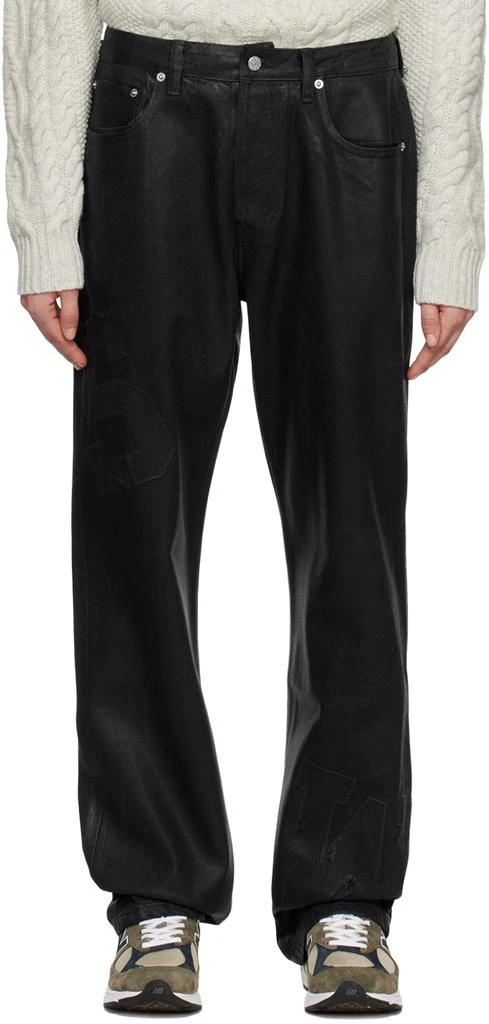 Saintwoods Black Waxed Jeans 1