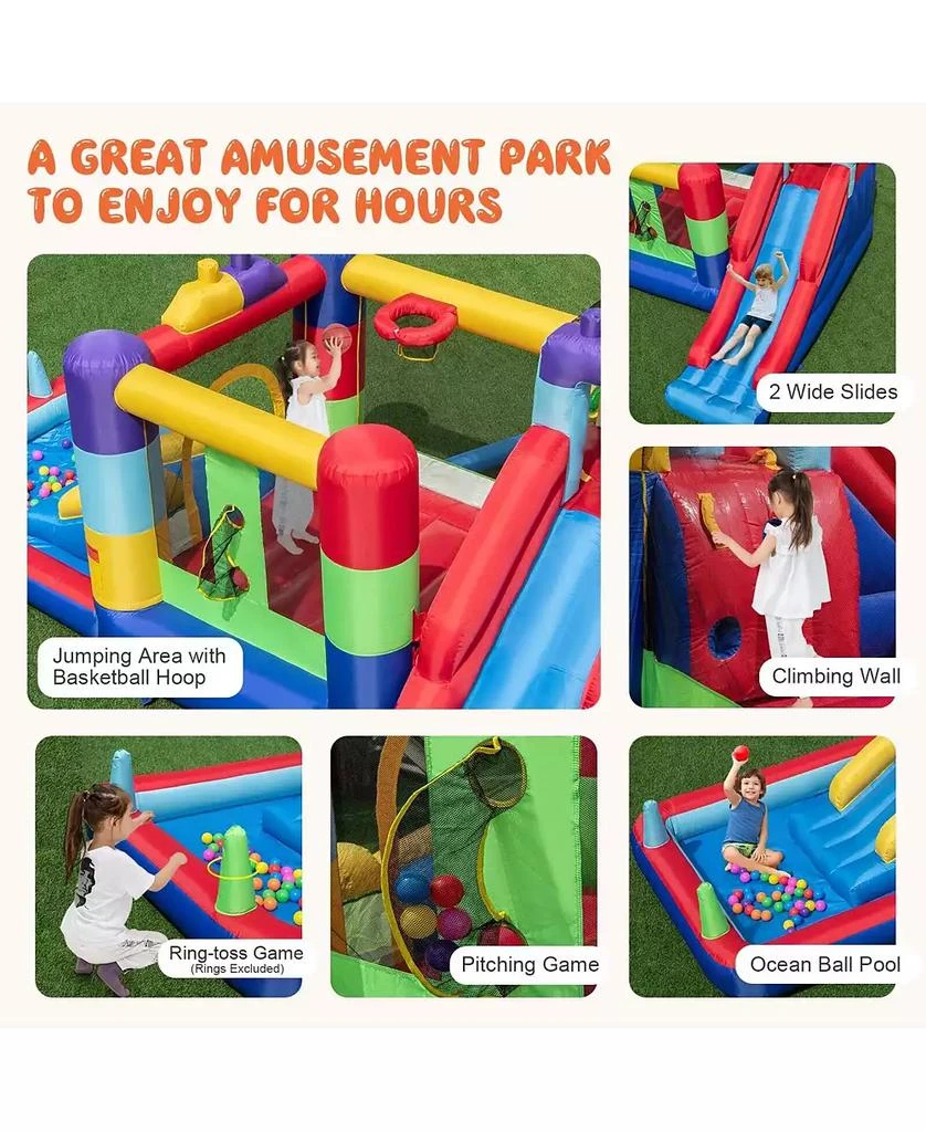 Mecale Inflatable Bounce House with 680W Blower and Ball Pit 5