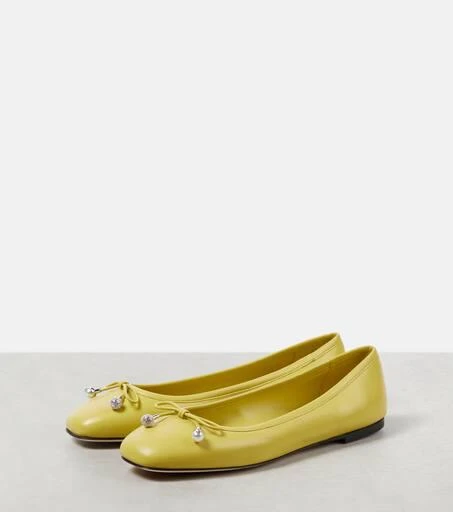 Jimmy Choo Elme bow-detail leather ballet flats 5