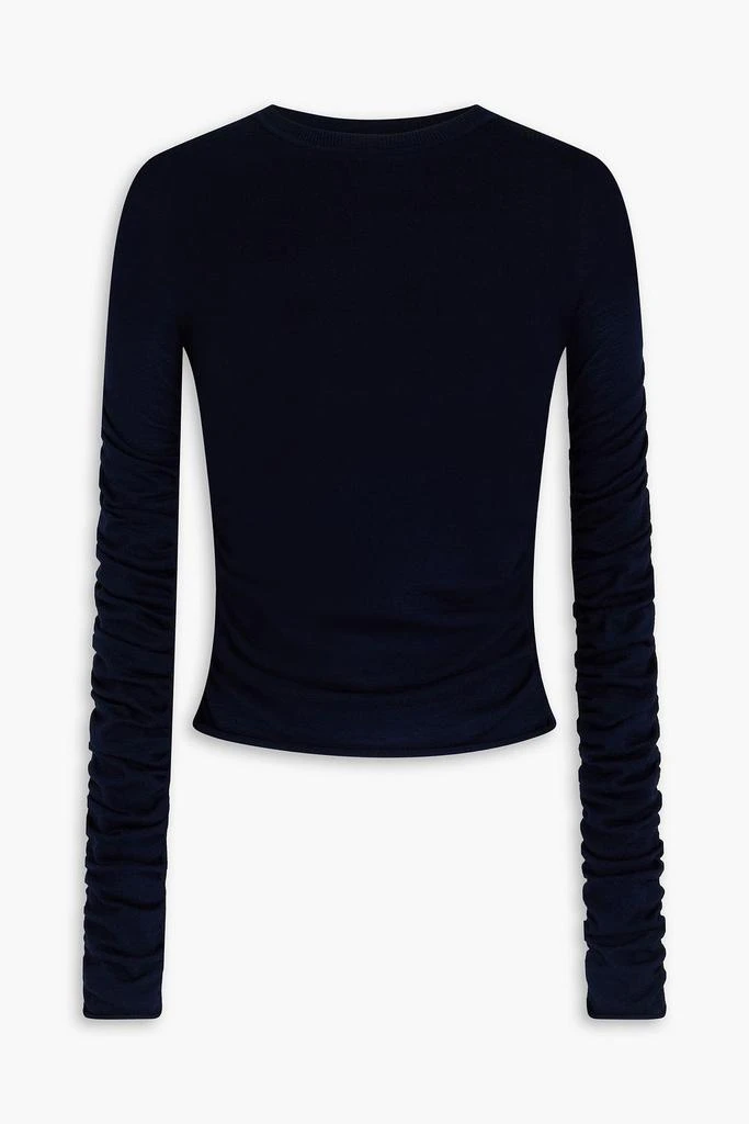 Jacquemus Sargas ruched ribbed-knit sweater 1
