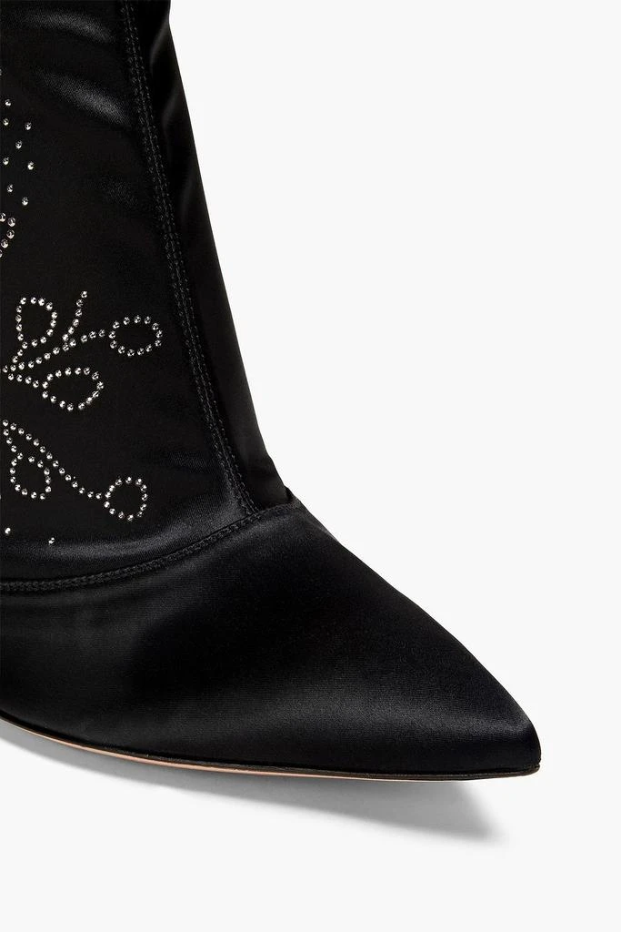 Gianvito Rossi Embellished stretch-satin sock boots 4