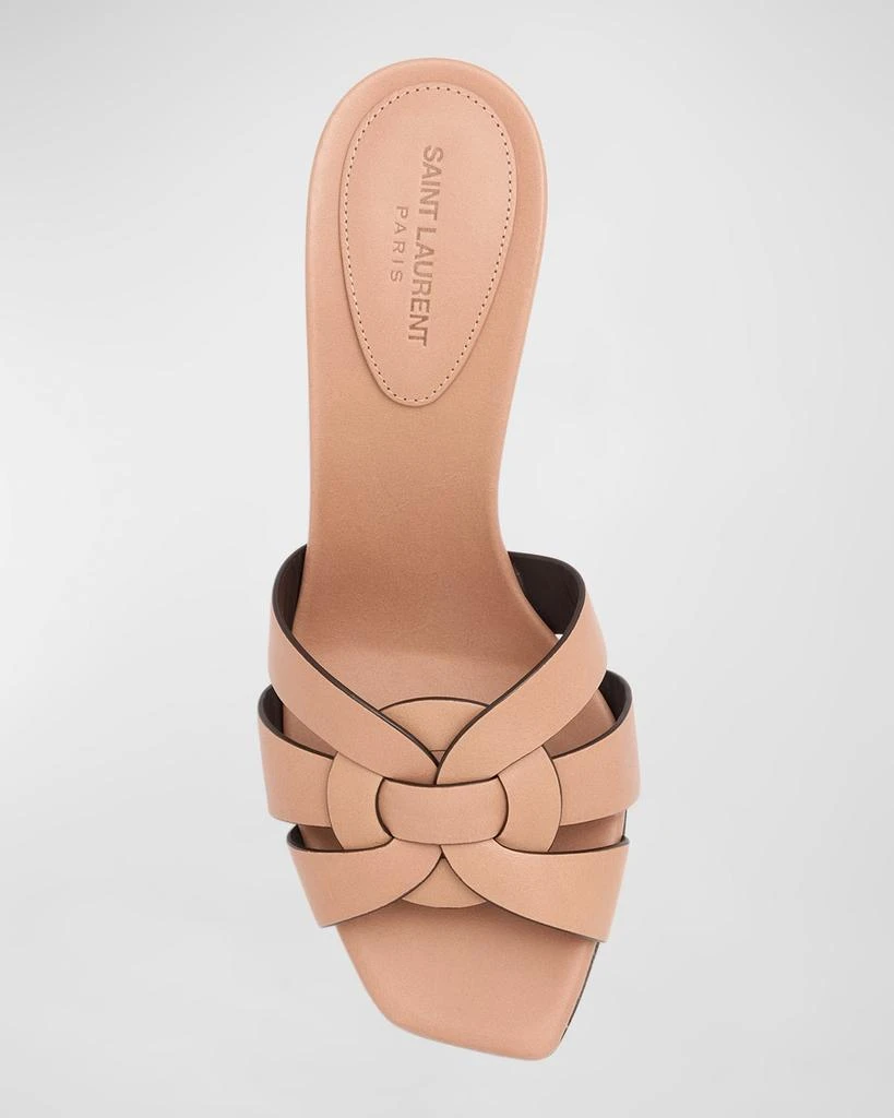 Yves Saint Laurent Tribute Woven Leather Mule Sandals 6