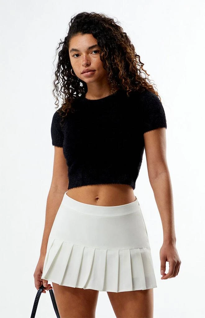 Glamorous Faux Fur Short Sleeve Sweater 1