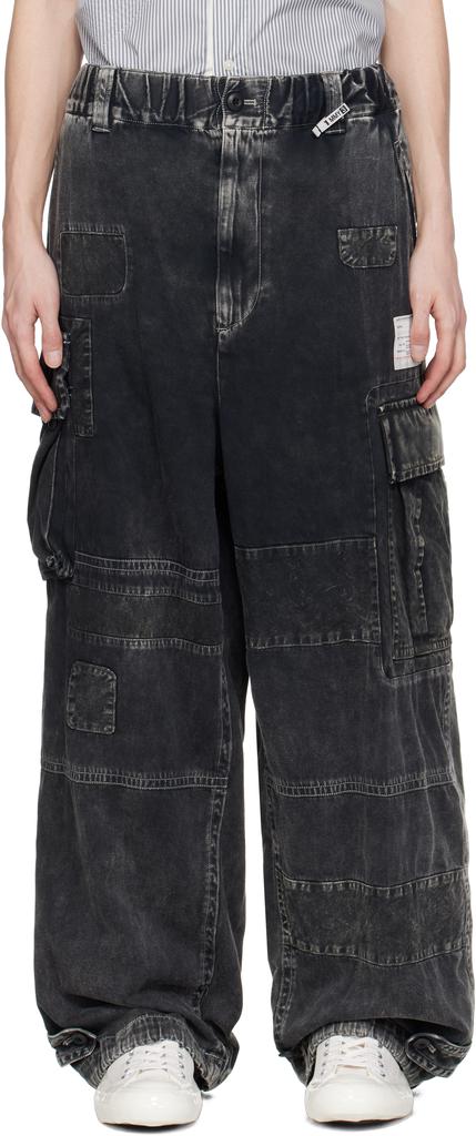 Shop Black Repair Cargo Pants on Sale at BeyondStyle – Get 72% Off