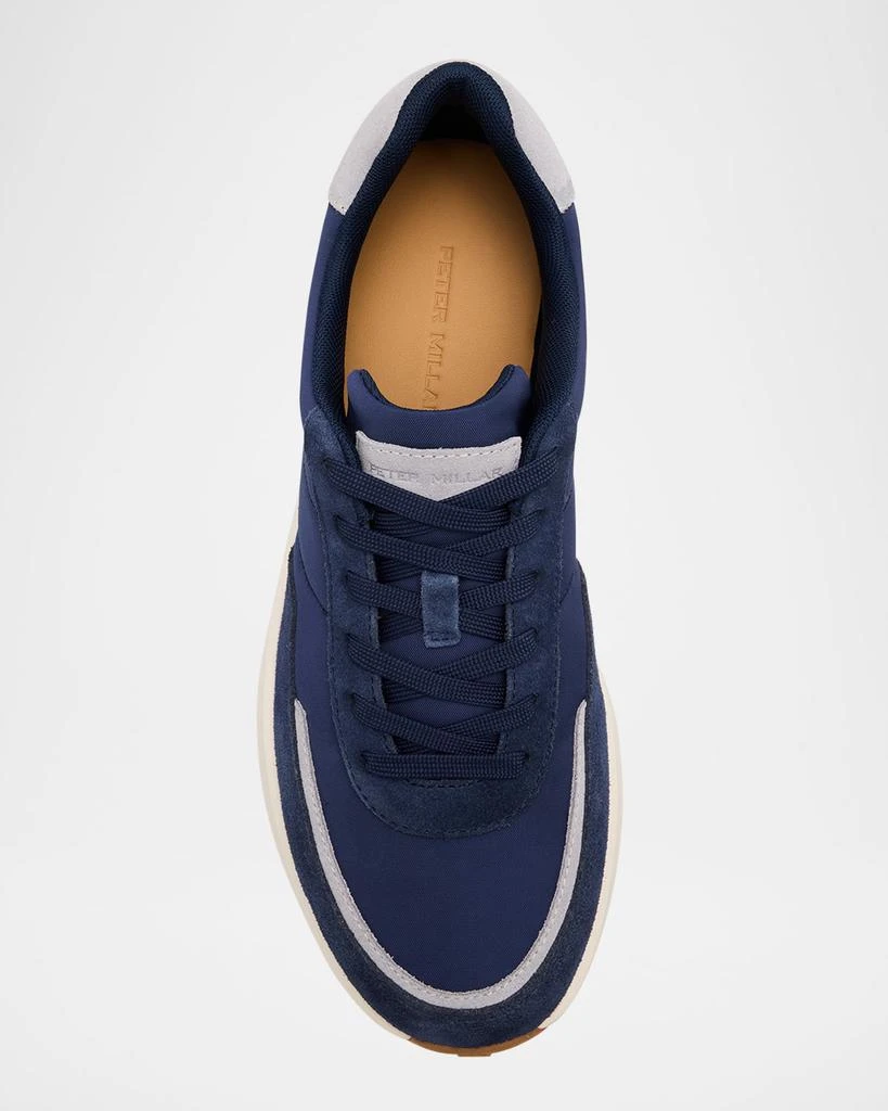 Peter Millar Men's Journeyman Nylon and Suede Low-Top Sneakers 6