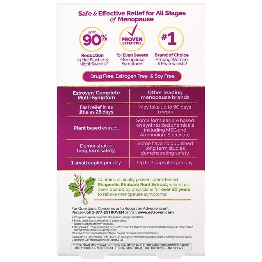 Estroven Complete Multi-Symptom Menopause Relief Dietary Supplement Caplets 2