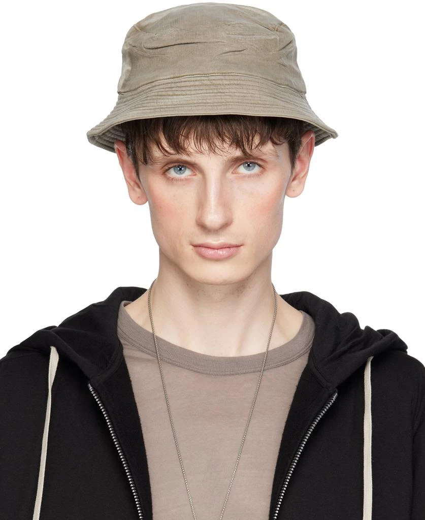 Rick Owens Off-White Gilligan Narrow Brim Bucket Hat 1